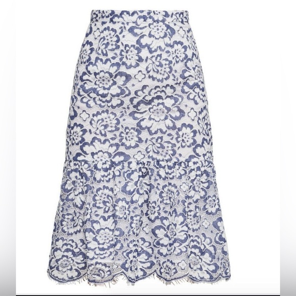 BCBGMaxAzria Floral Lace MIDI Skirt - Picture 12 of 12